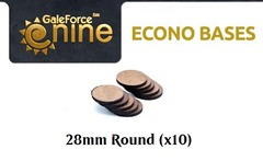 GFEB61-B GF9 Econo Bases 28mm Round (x10)